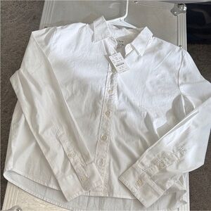 J. Crew Crisp White Collared Shirt